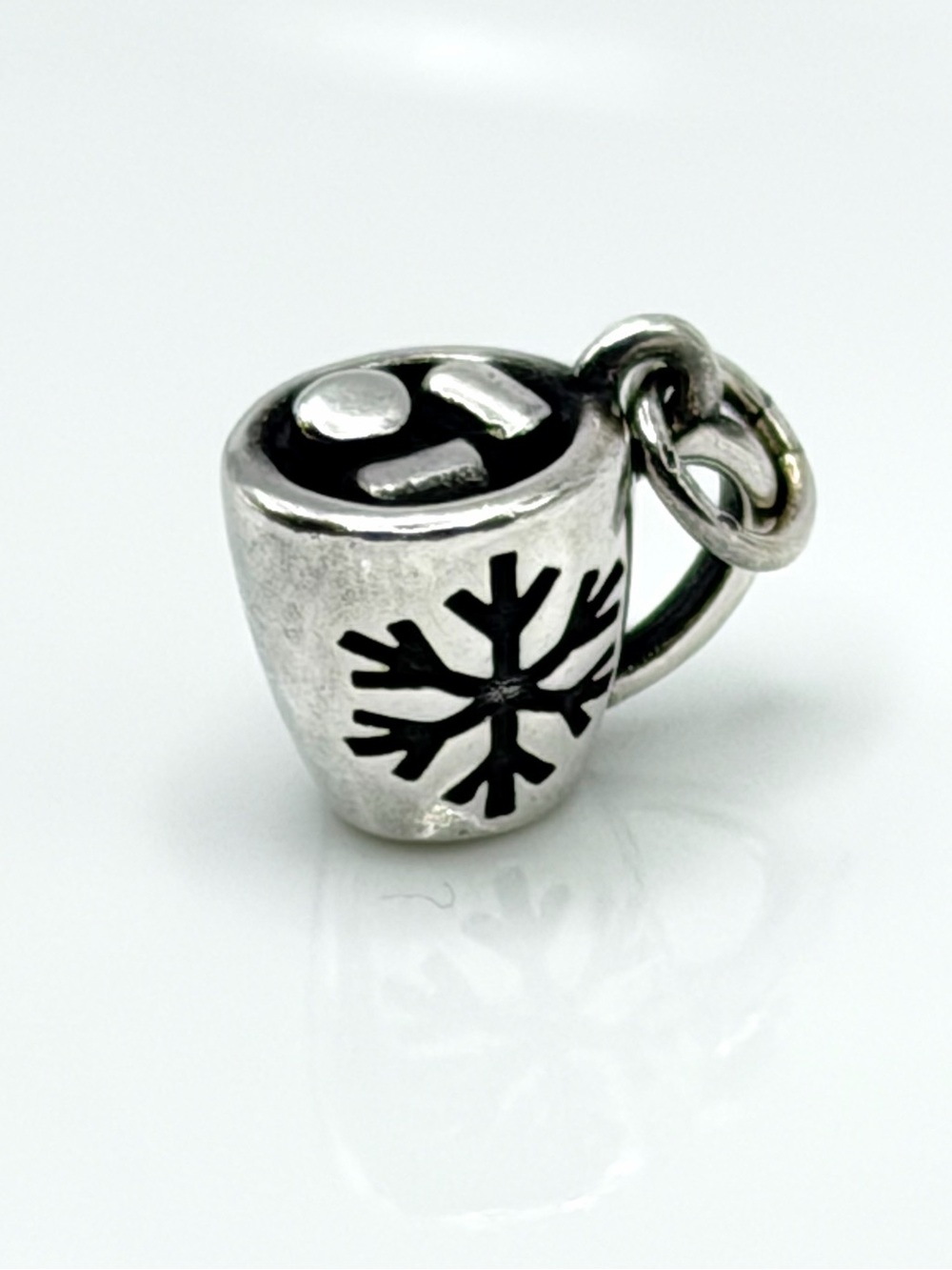 James Avery 925 Sterling Silver Cup of Hot Cocoa Charm Pendant Hot Chocolate